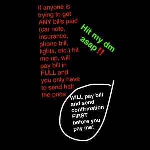 I pay any bill full price and you send me half $$$